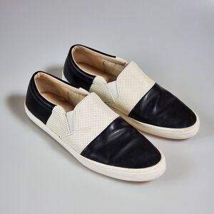 Zara Man Black & Cream Slip-on Sneaker - Size 10